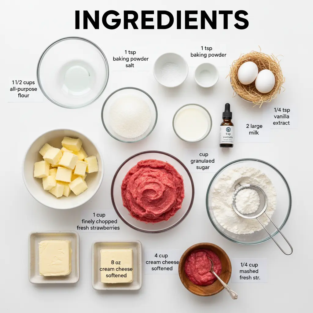 strawberry cupcakes recipe ingredients