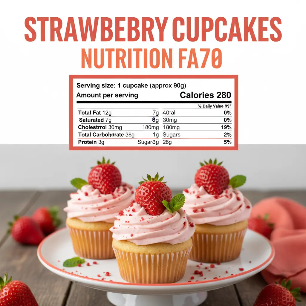 strawberry cupcakes recipe nutritional information