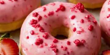 strawberry glazed donuts recipe featured