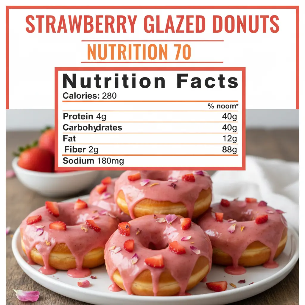 strawberry glazed donuts recipe nutritional information