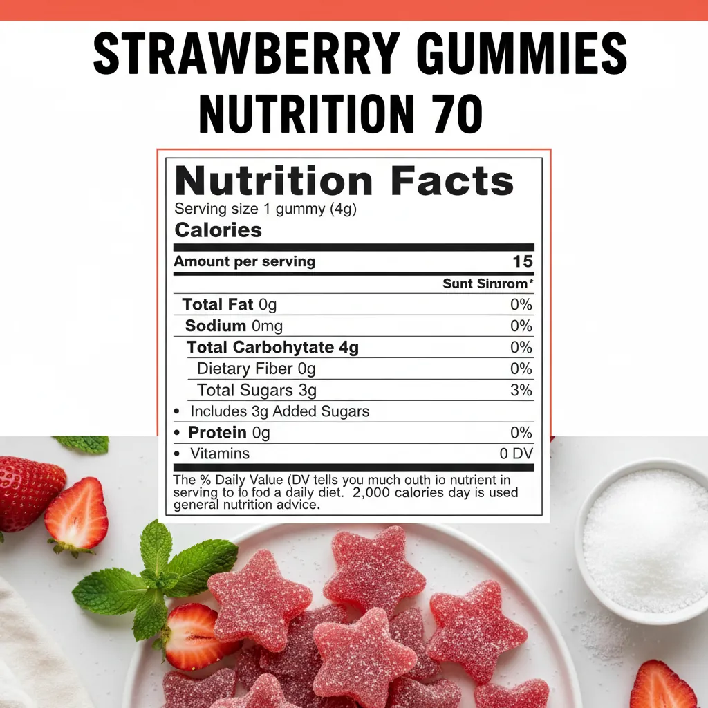 strawberry gummies recipe nutritional information