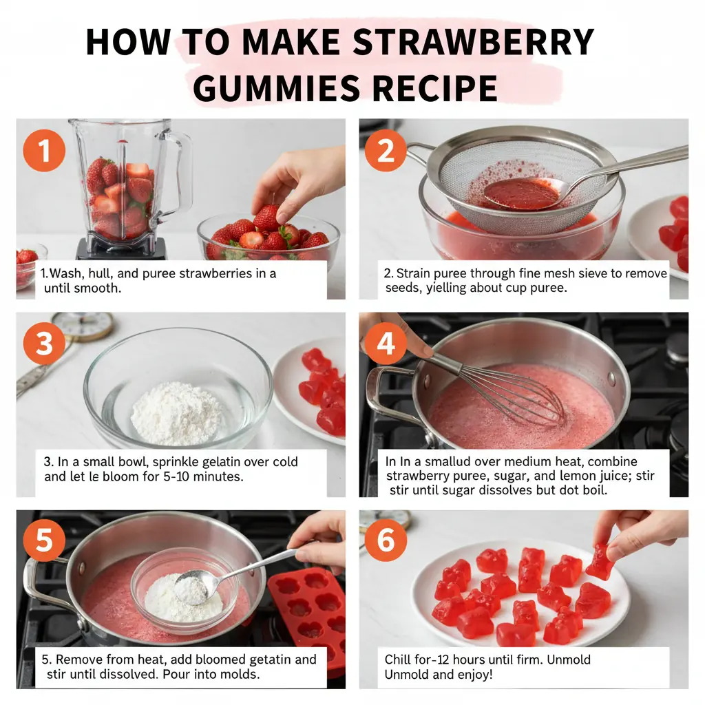 How to make strawberry gummies recipe