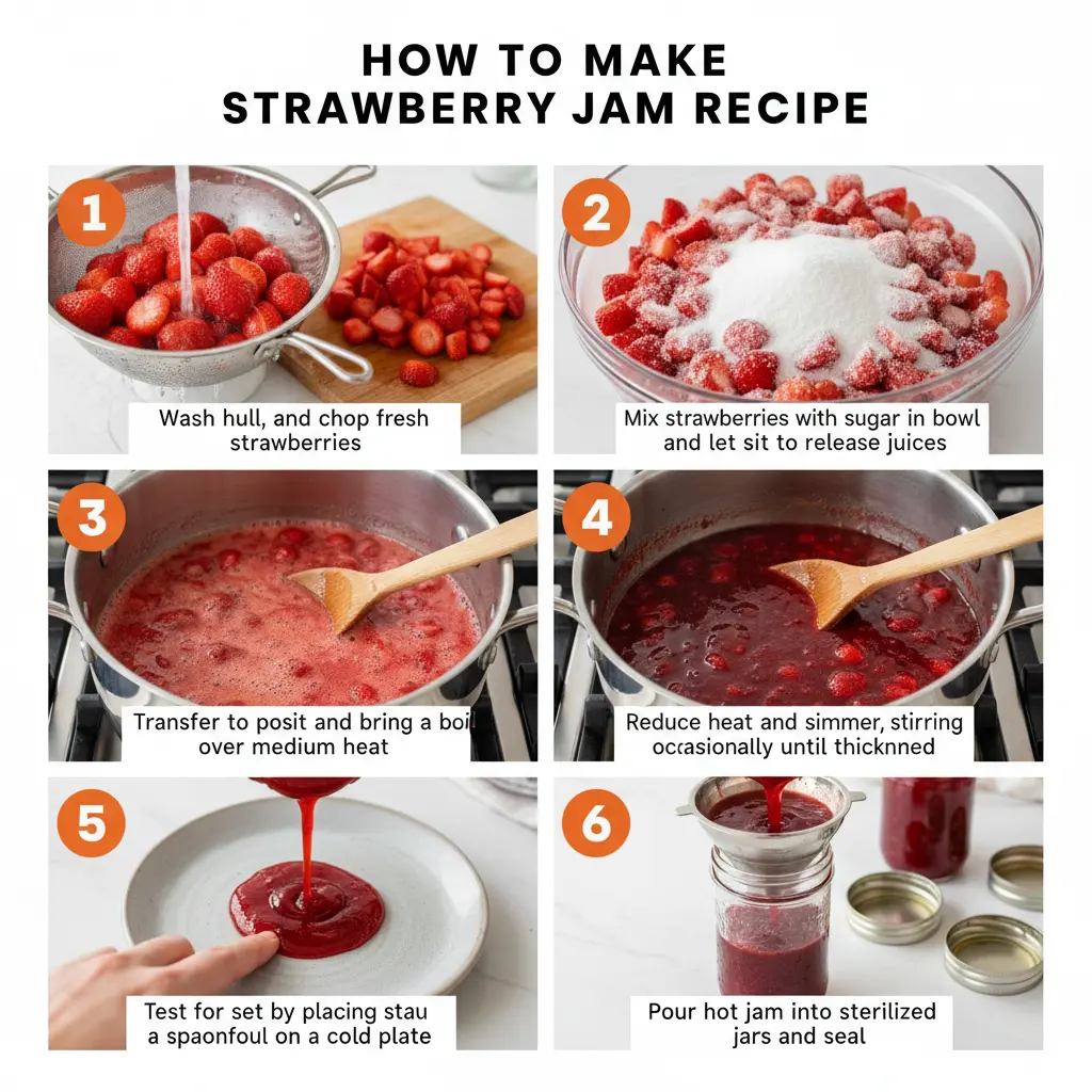 How to make strawberry jam recipe