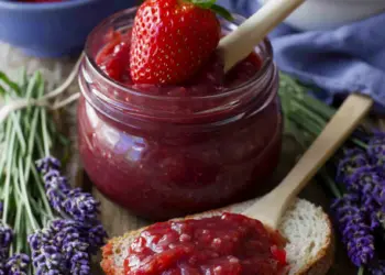 strawberry lavender jam recipe featured