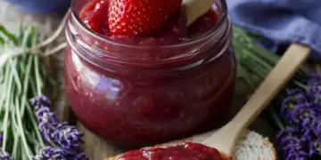 strawberry lavender jam recipe featured
