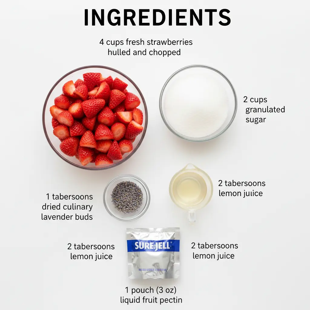 strawberry lavender jam recipe ingredients