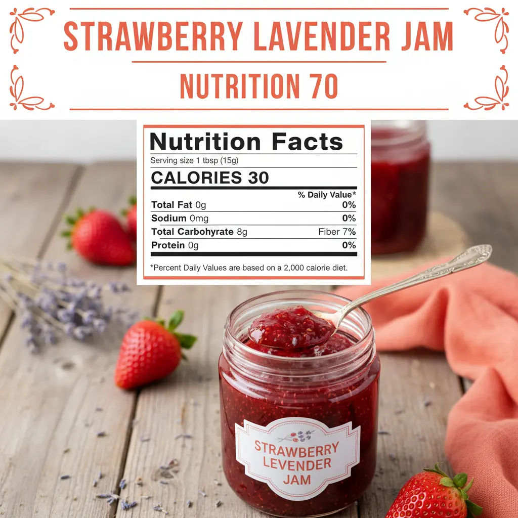 strawberry lavender jam recipe nutritional information