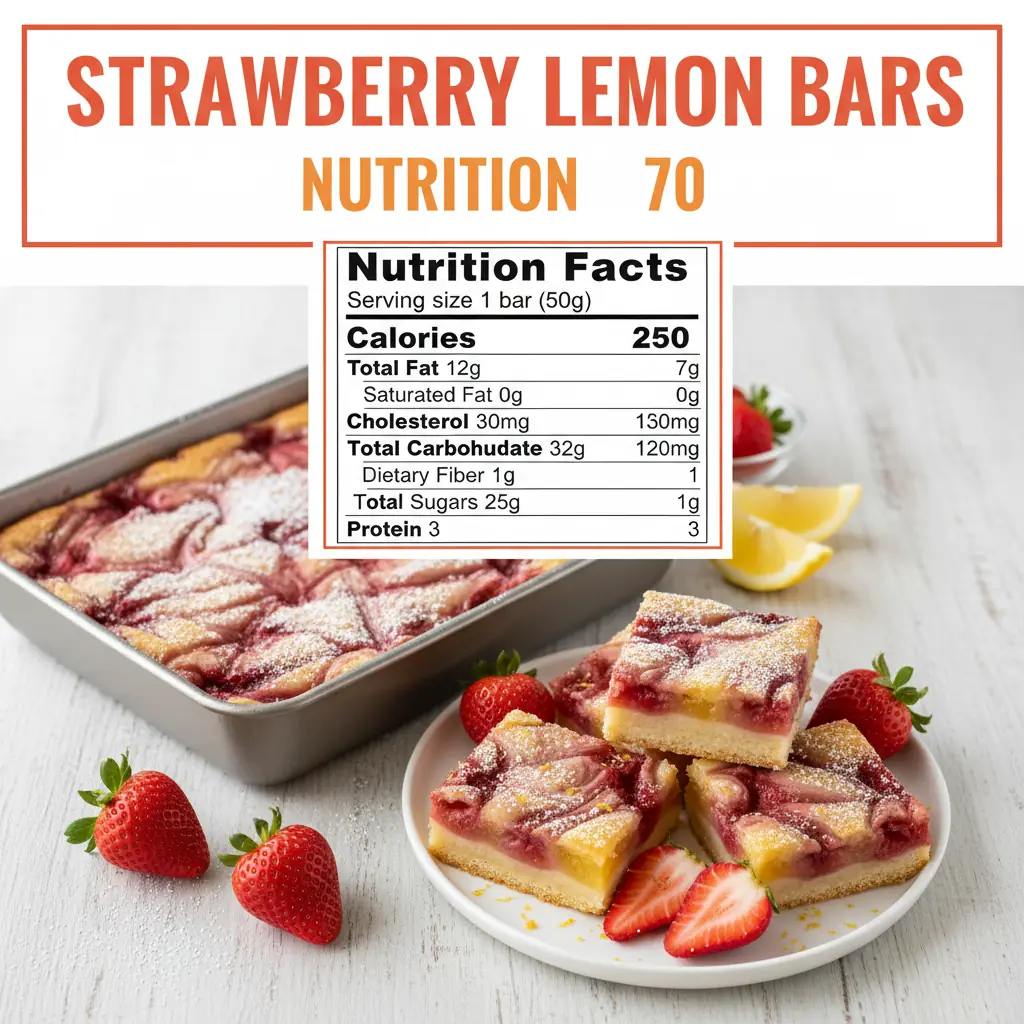 strawberry lemon bars recipe nutritional information