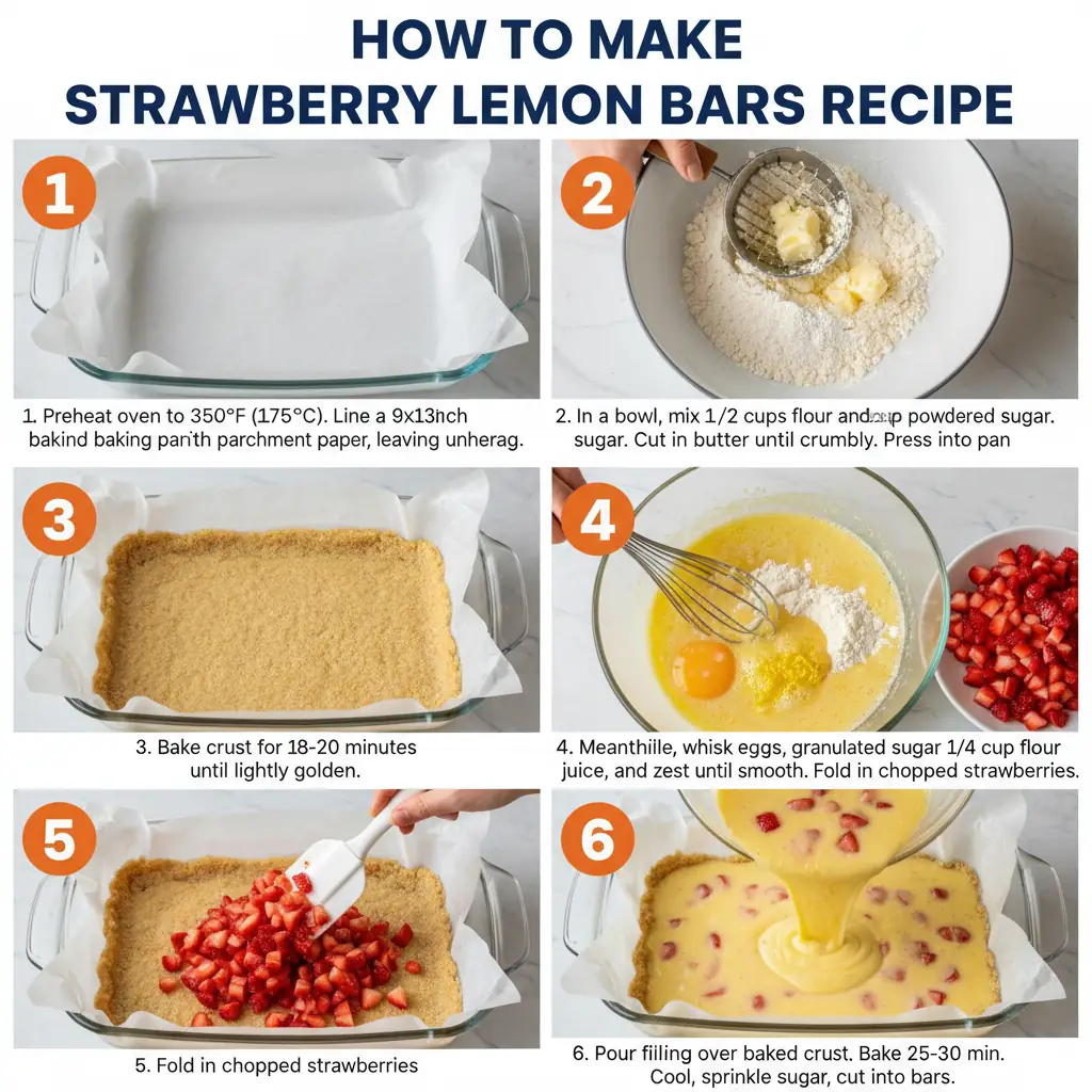 How to make strawberry lemon bars recipe
