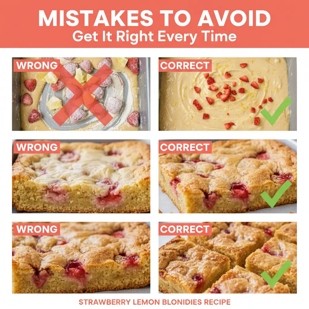 strawberry lemon blondies recipe common mistakes