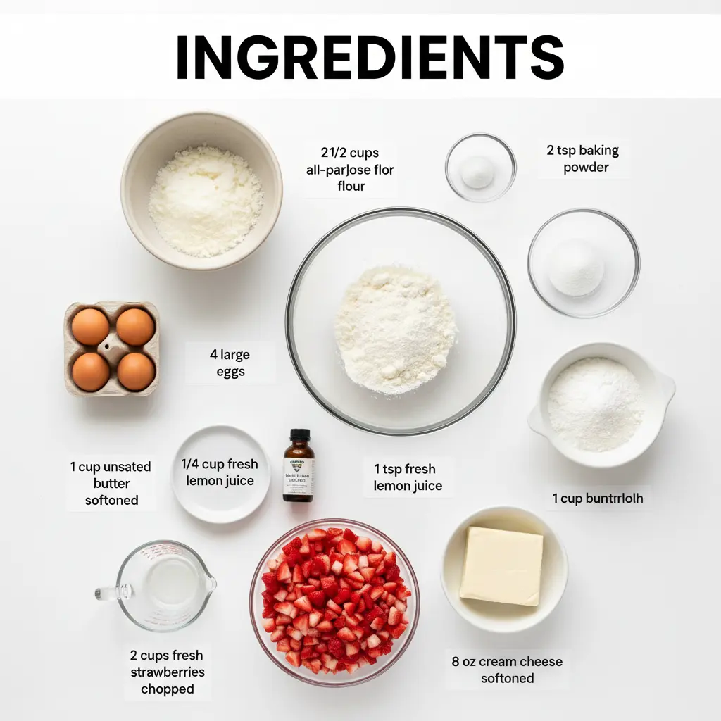 strawberry lemon cake recipe ingredients