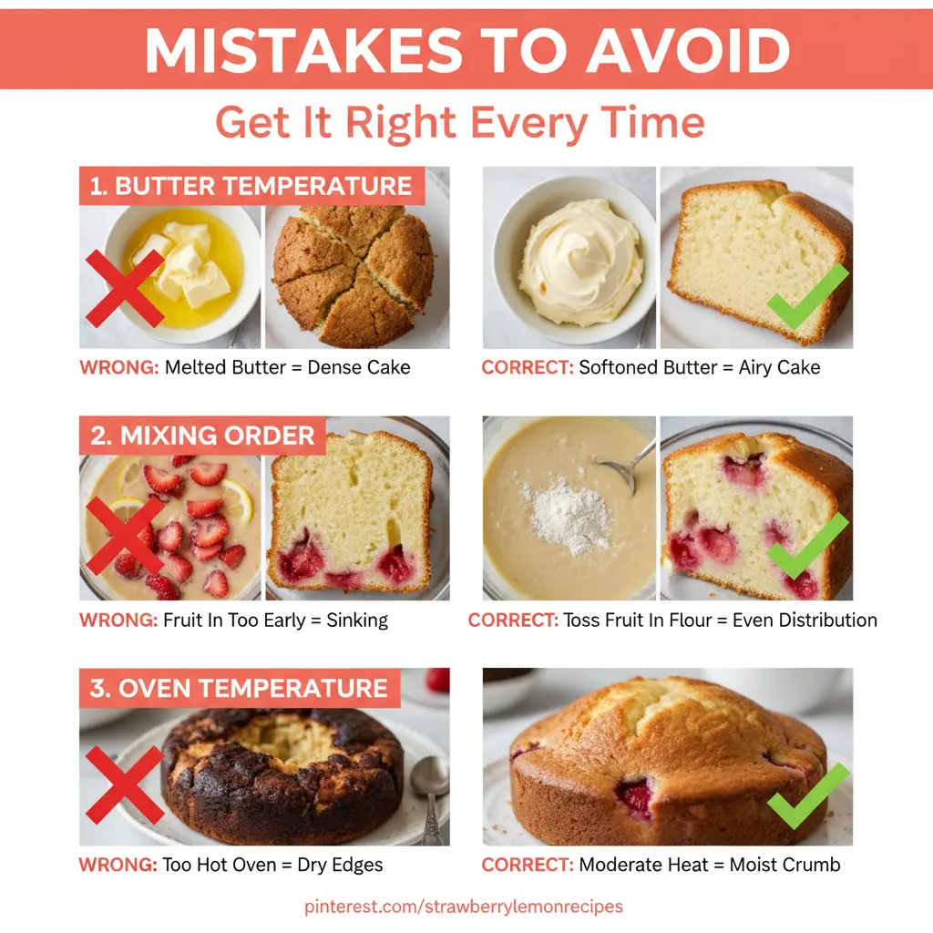 strawberry lemon cake recipe common mistakes