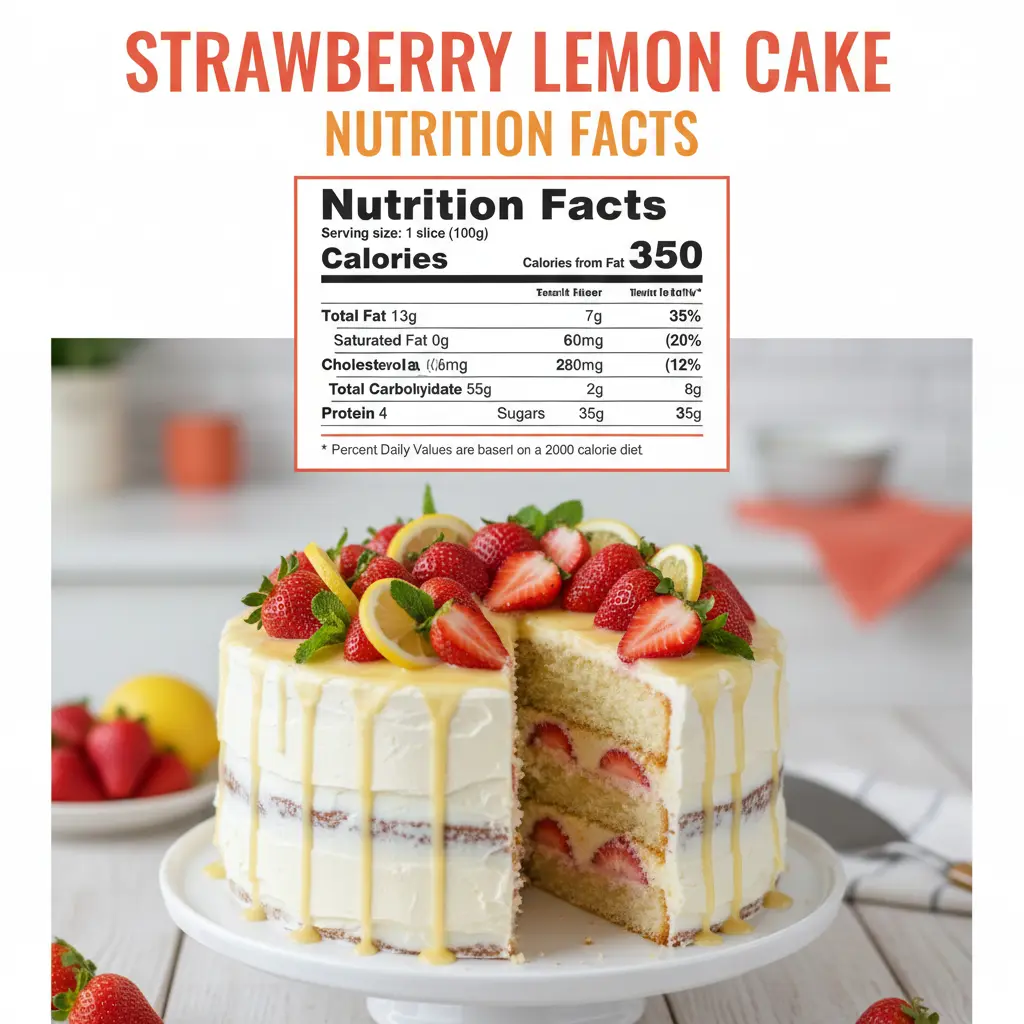 strawberry lemon cake recipe nutritional information