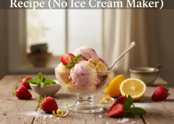 strawberry lemon sorbet recipe featured