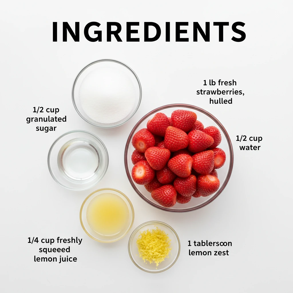 strawberry lemon sorbet recipe ingredients