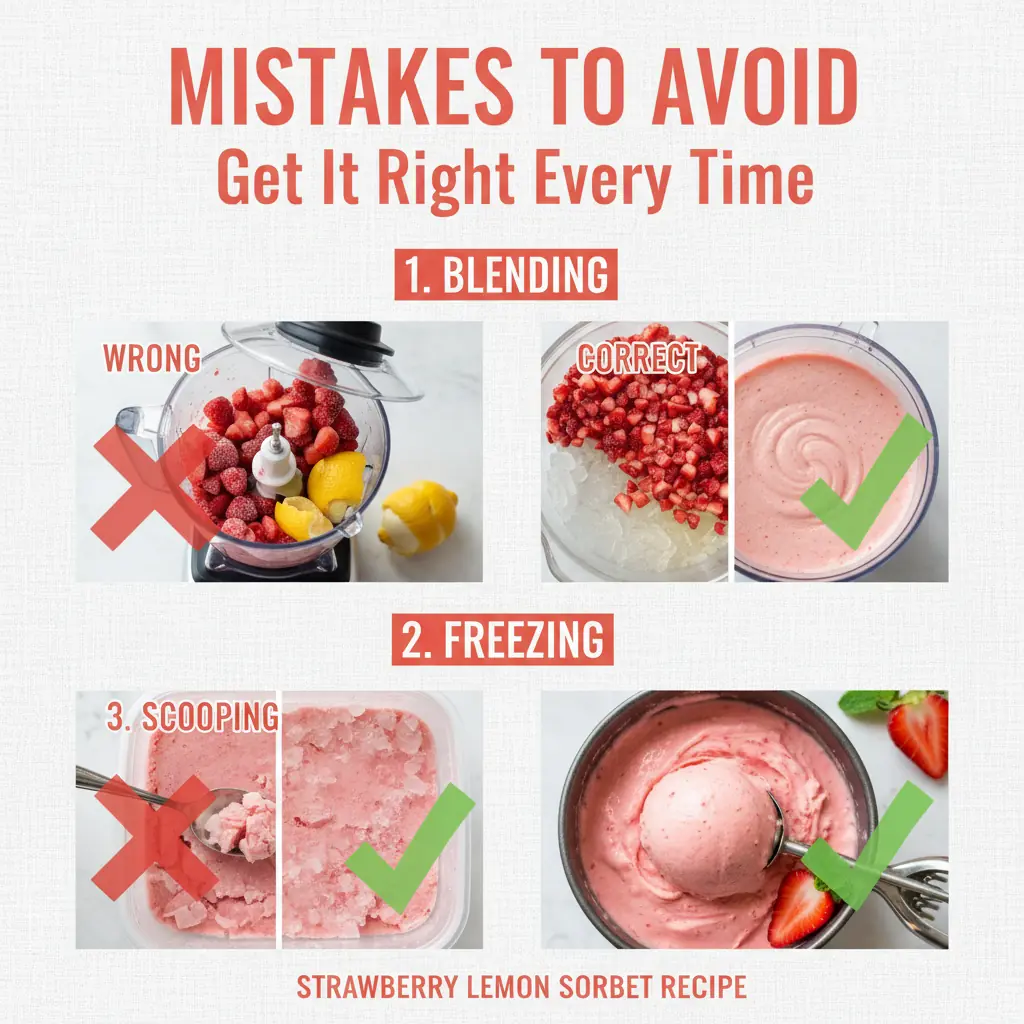 strawberry lemon sorbet recipe common mistakes