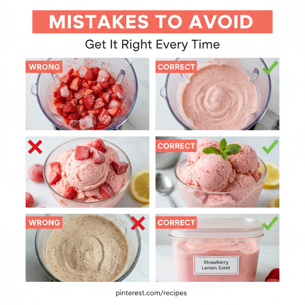 strawberry lemon sorbet recipe common mistakes