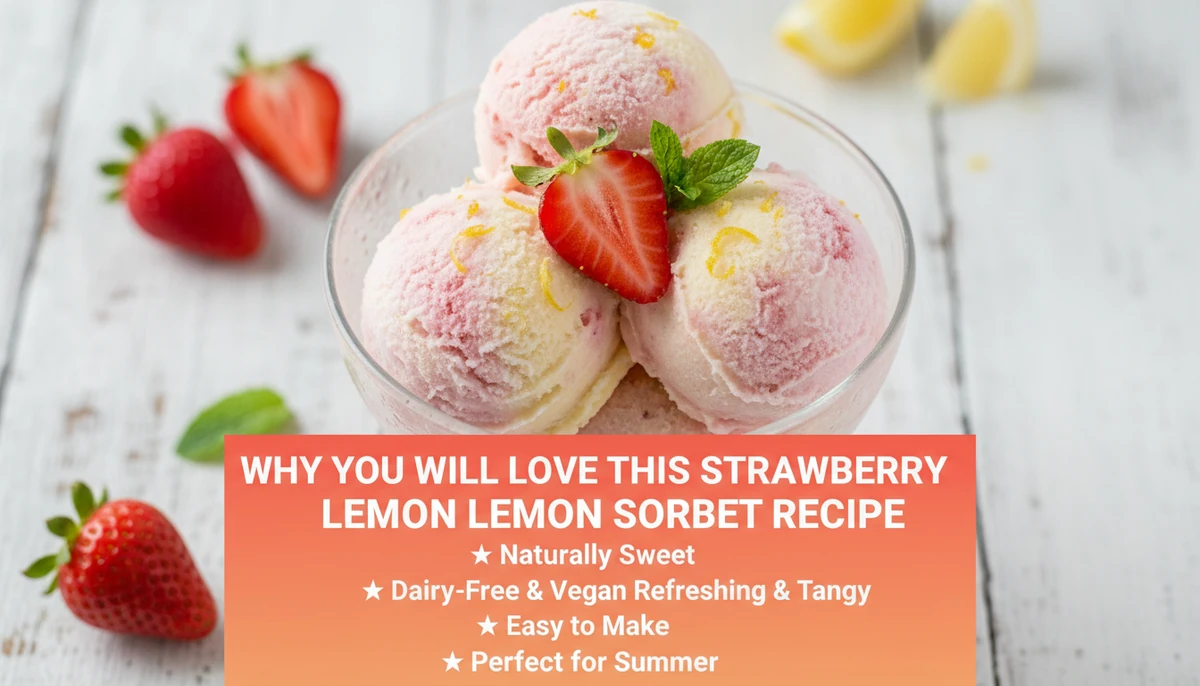 Why you'll love strawberry lemon sorbet recipe
