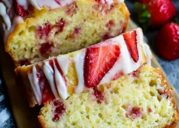 strawberry lemonade bread recipe featured