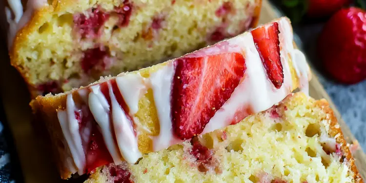 strawberry lemonade bread recipe featured