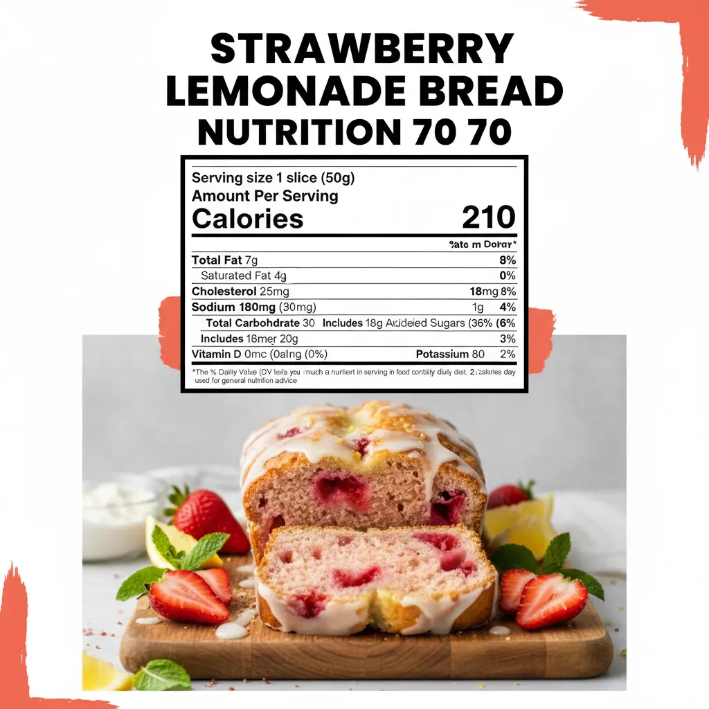 strawberry lemonade bread recipe nutritional information