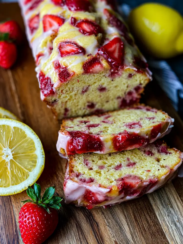 strawberry lemonade bread recipe recipeCard1