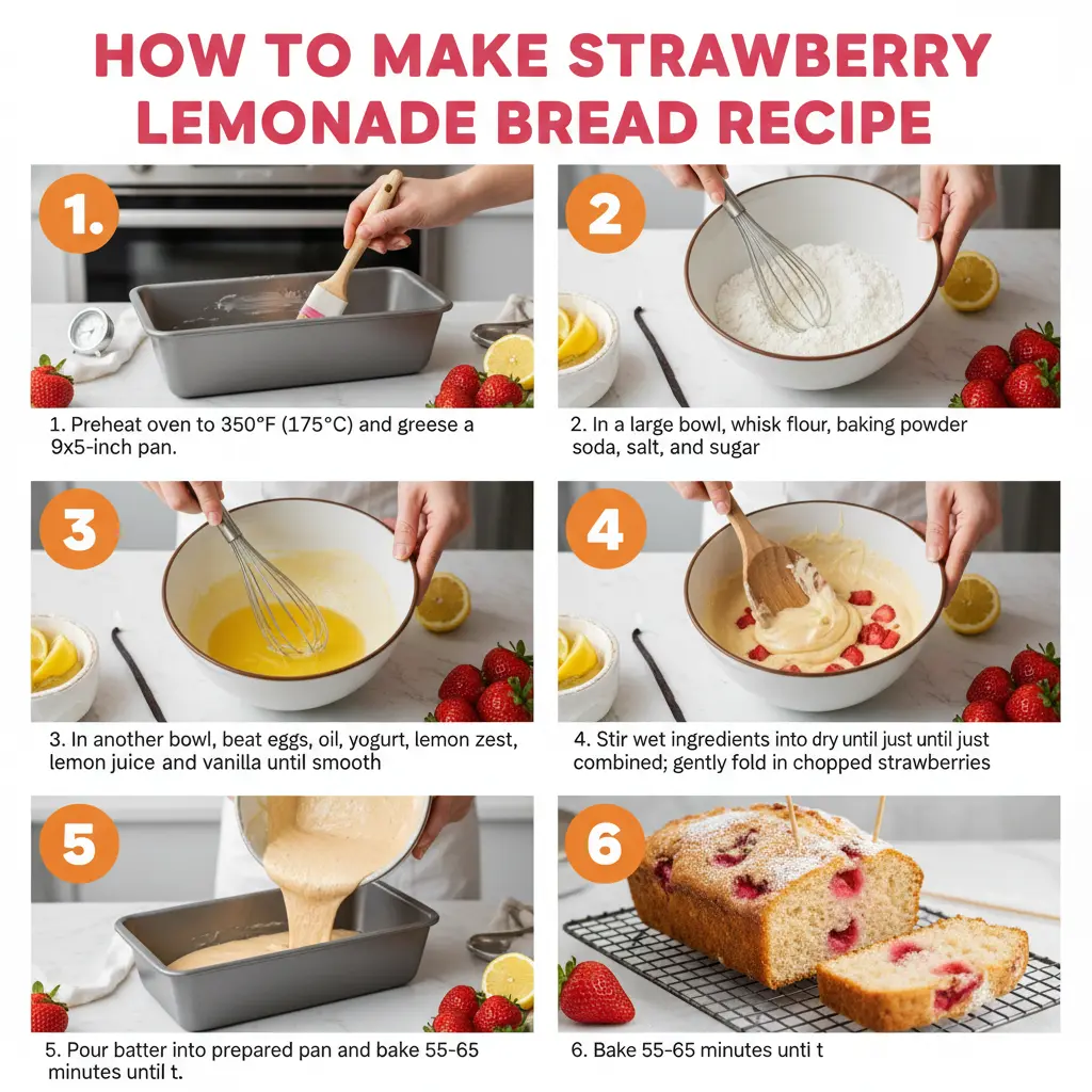 How to make strawberry lemonade bread recipe