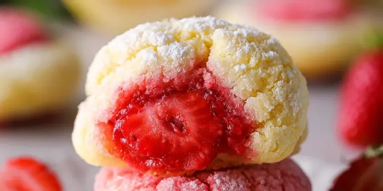 strawberry lemonade cookies recipe featured