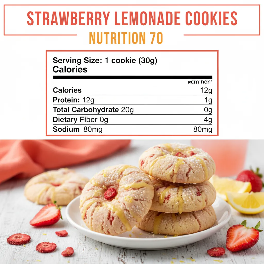 strawberry lemonade cookies recipe nutritional information