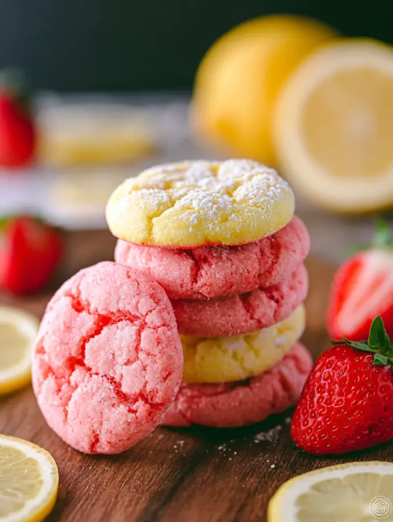 strawberry lemonade cookies recipe recipeCard1