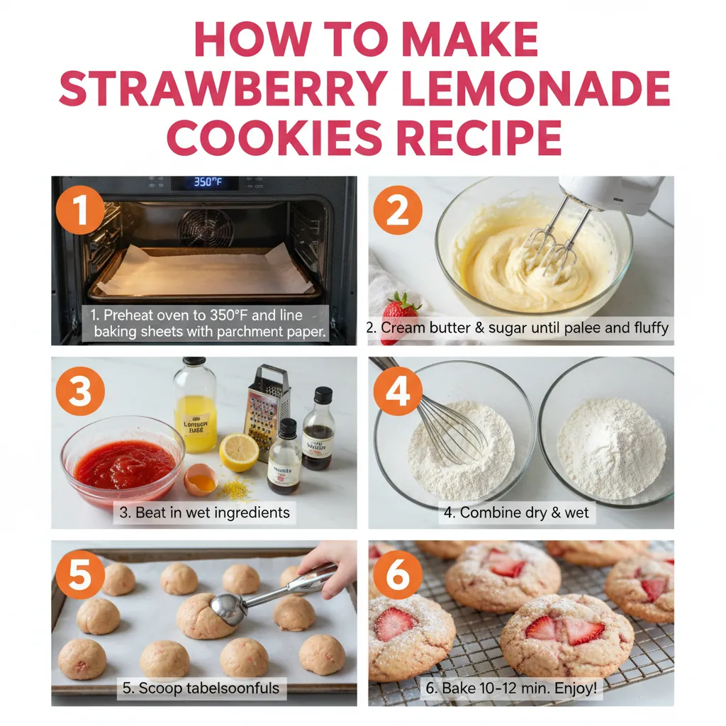 How to make strawberry lemonade cookies recipe