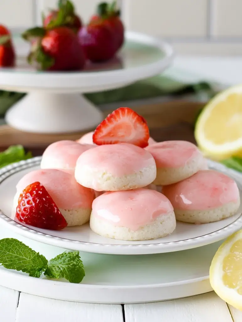 strawberry lemonade meltaway cookies recipe recipeCard1