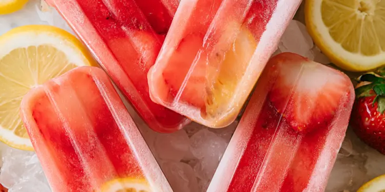 strawberry lemonade popsicles recipe featured