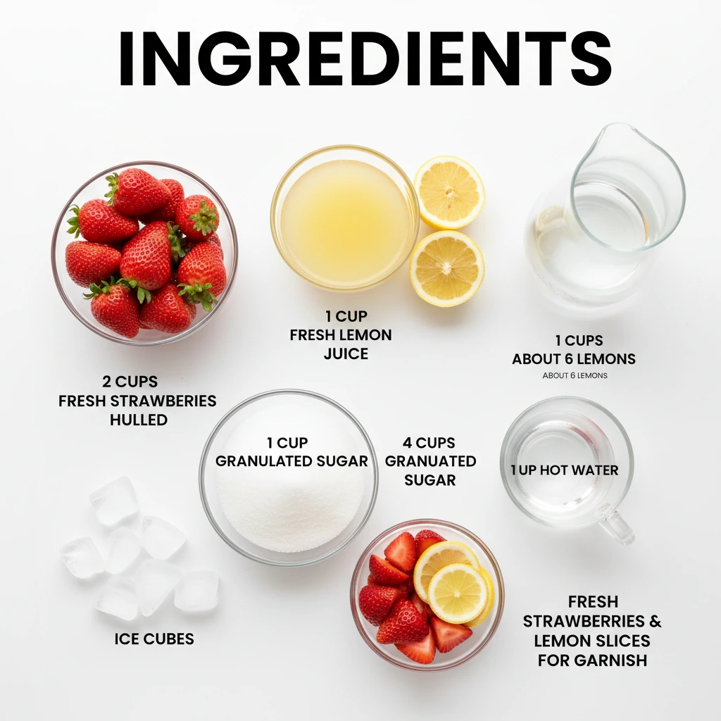 strawberry lemonade recipe ingredients