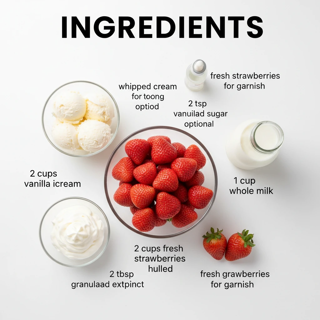 strawberry milkshake recipe ingredients