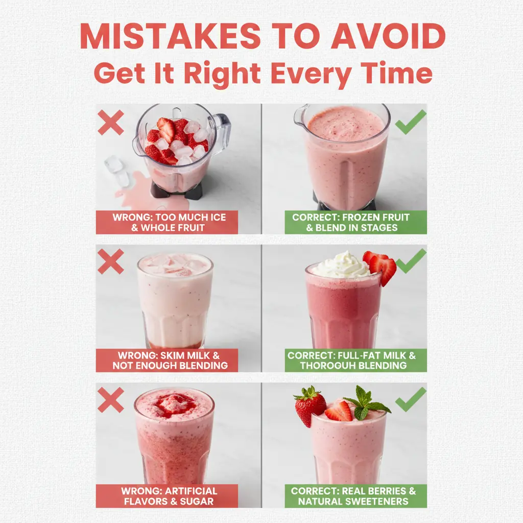 strawberry milkshake recipe common mistakes