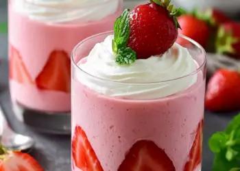 strawberry mousse recipe featured