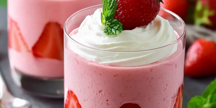 strawberry mousse recipe featured