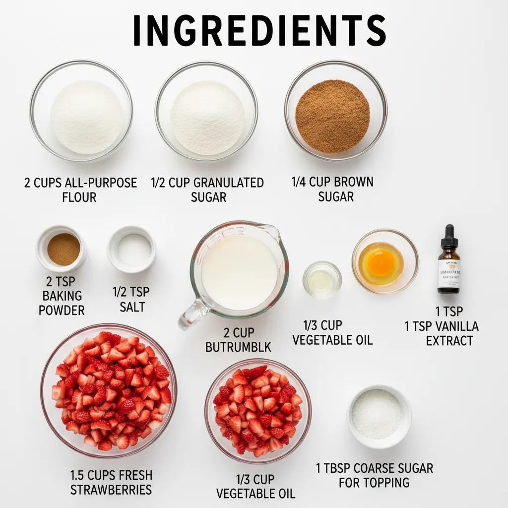 strawberry muffins recipe ingredients