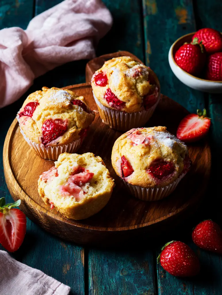 strawberry muffins recipe recipeCard1