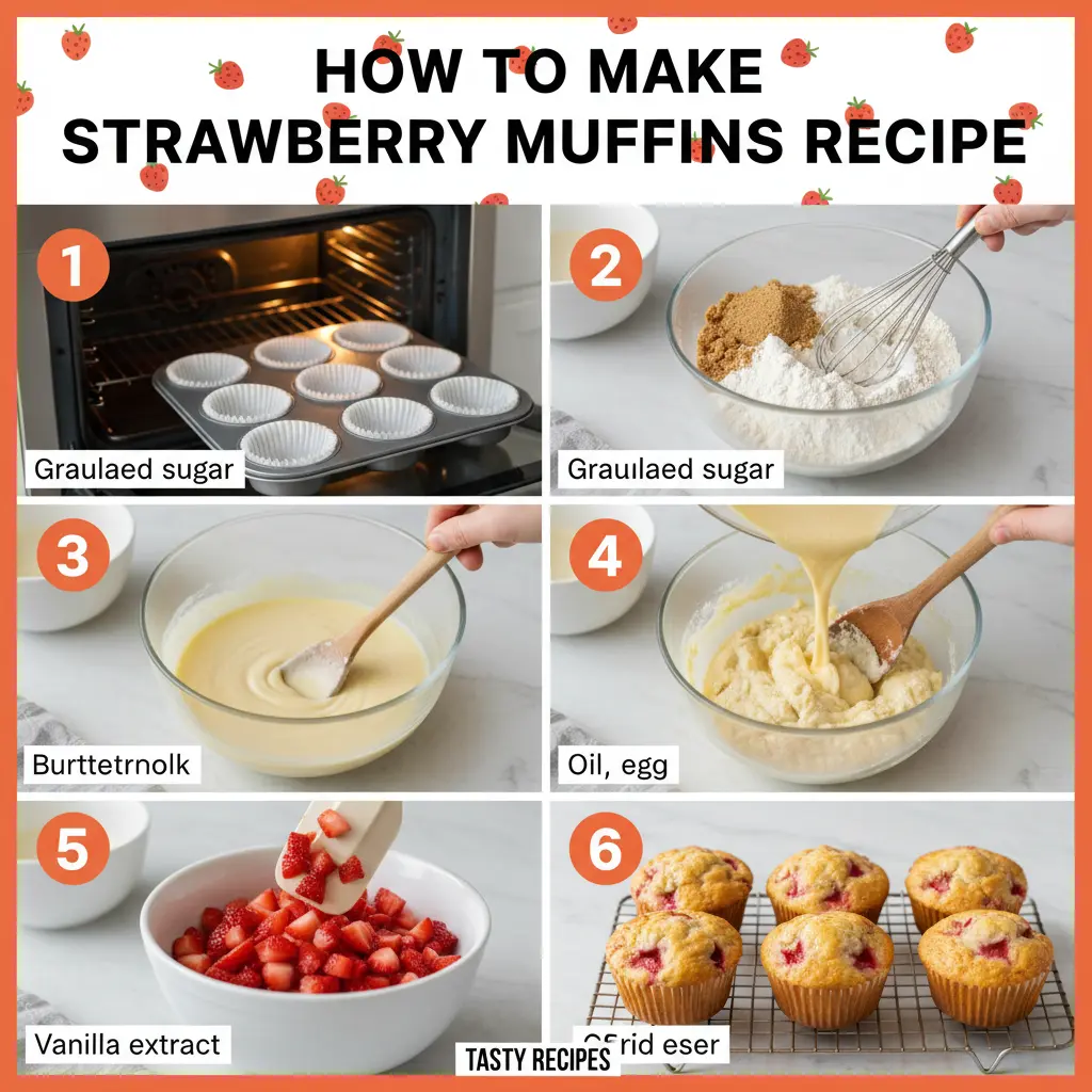 How to make strawberry muffins recipe