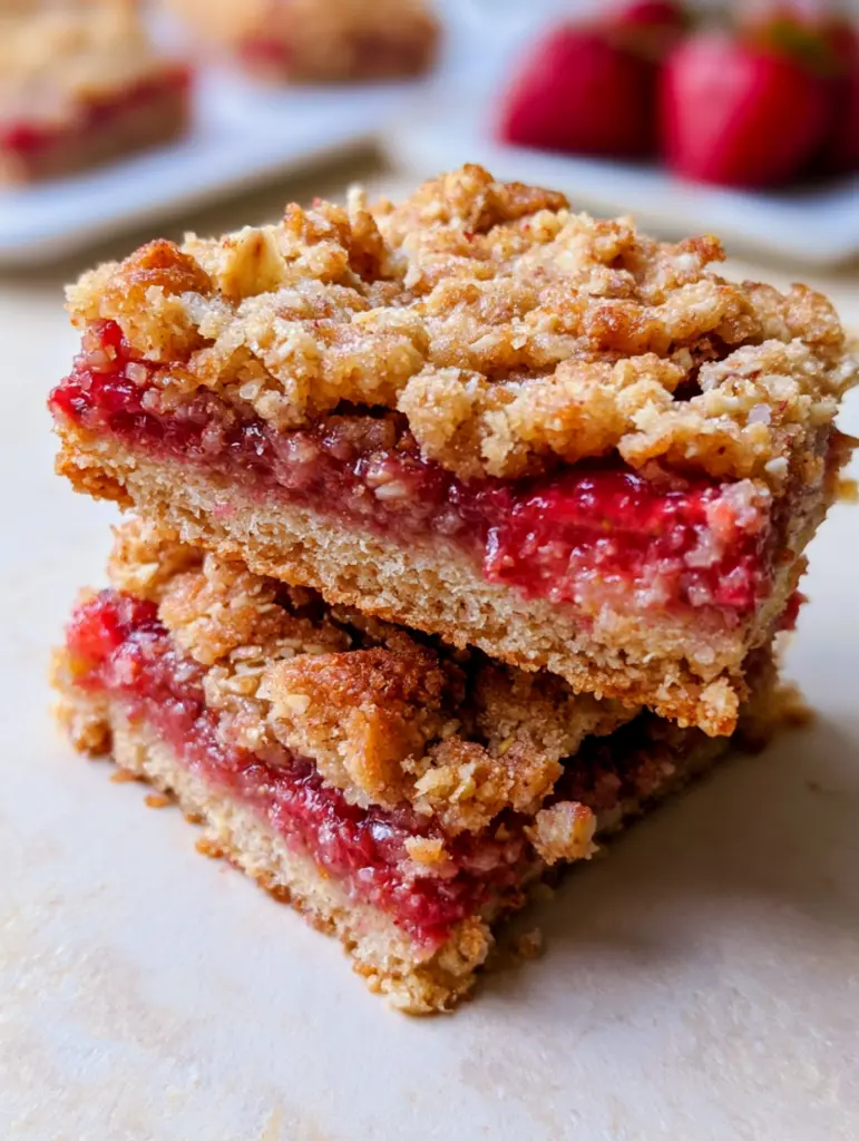 strawberry oatmeal crumble bars recipe recipeCard1