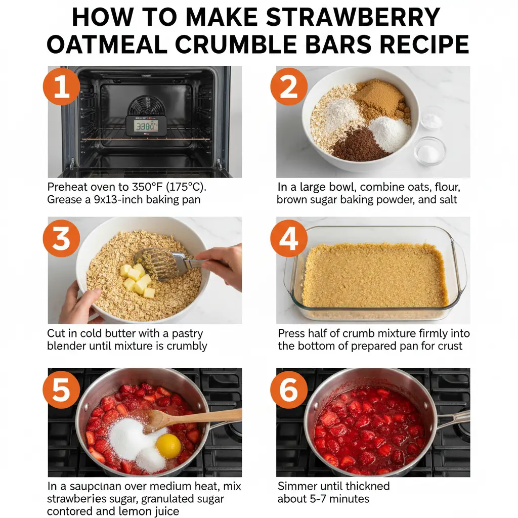 How to make strawberry oatmeal crumble bars recipe