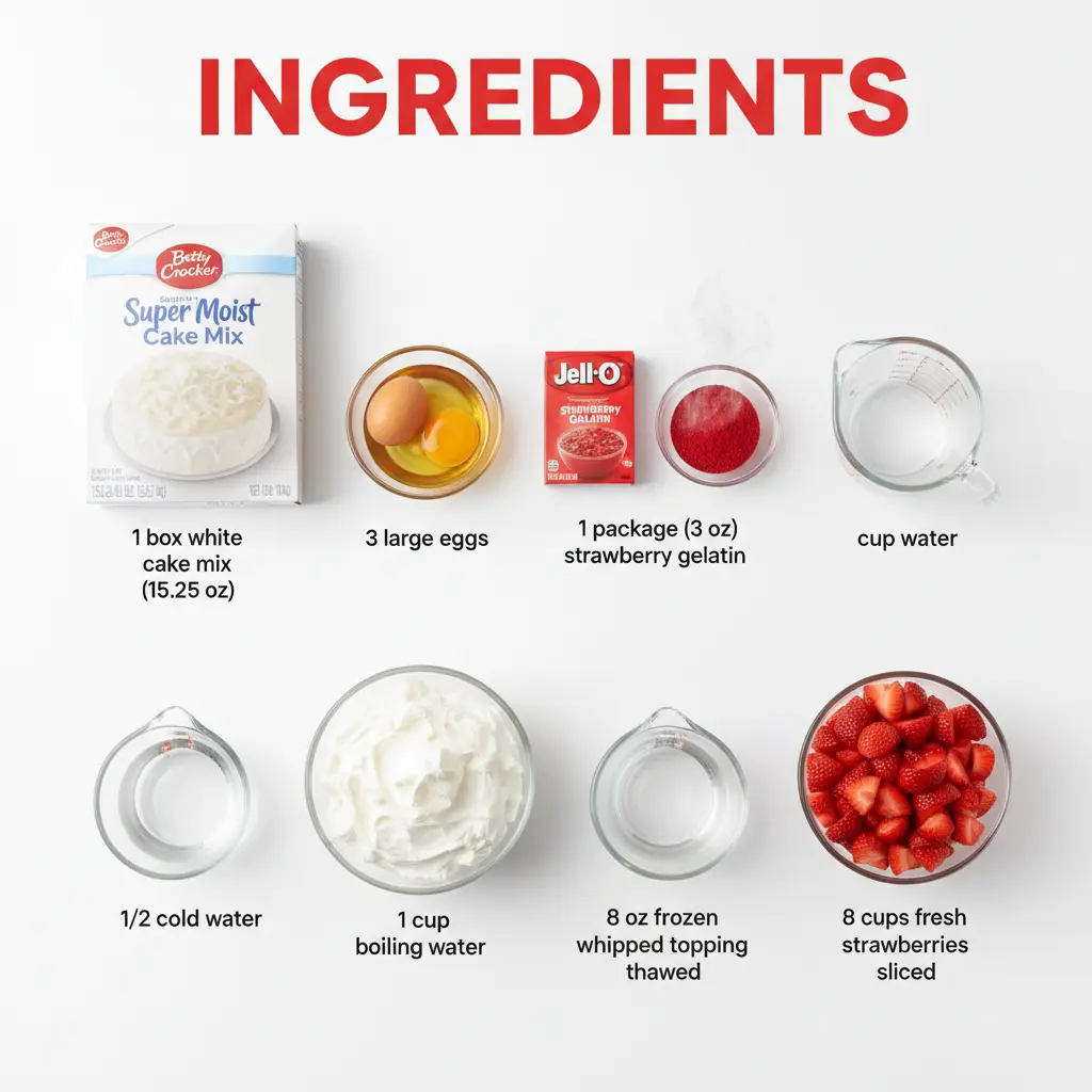 strawberry poke cake recipe ingredients