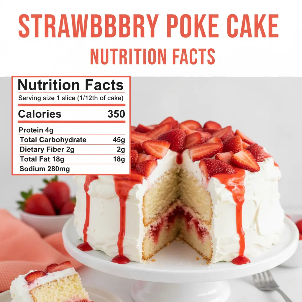 strawberry poke cake recipe nutritional information