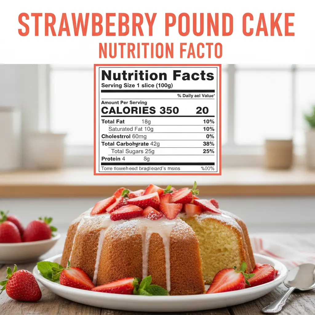 strawberry pound cake recipe nutritional information