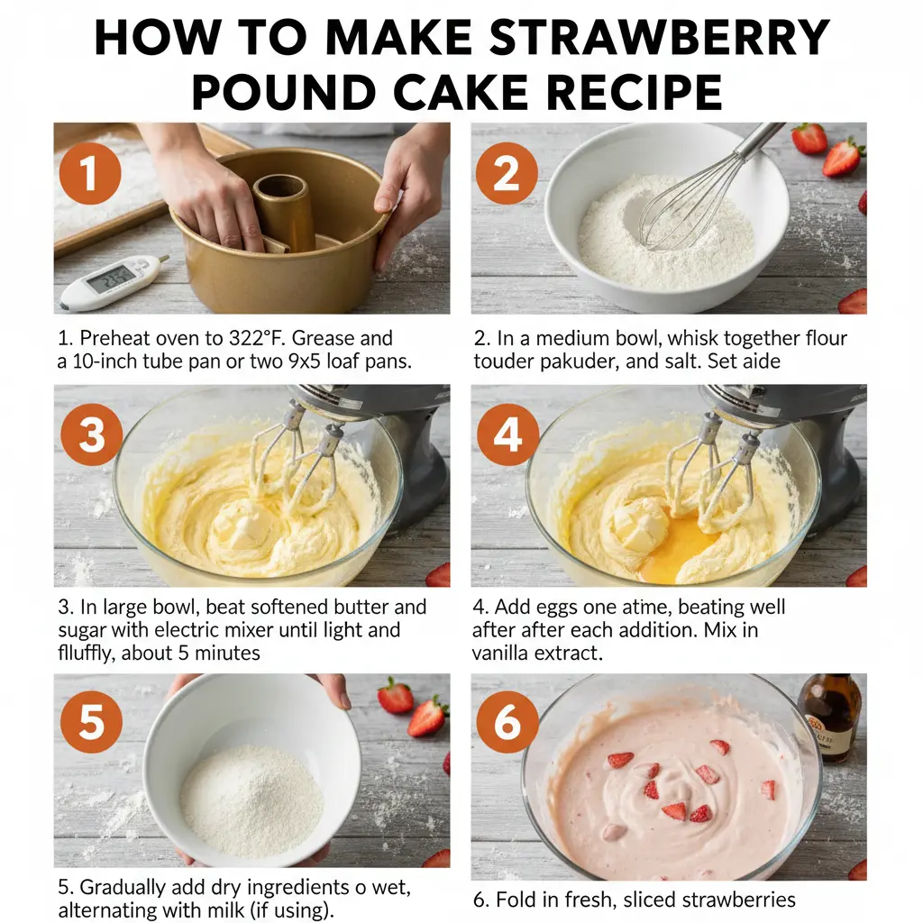 How to make strawberry pound cake recipe