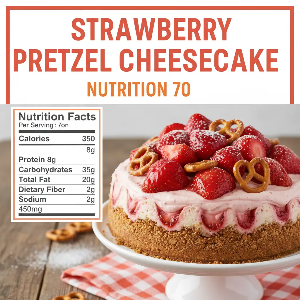 strawberry pretzel cheesecake recipe nutritional information