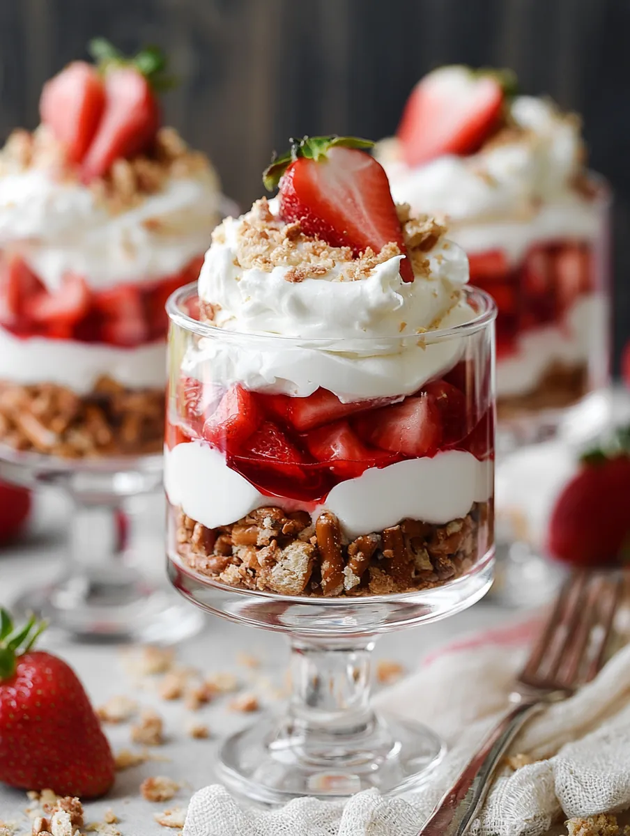 Why you'll love strawberry pretzel salad parfaits recipe