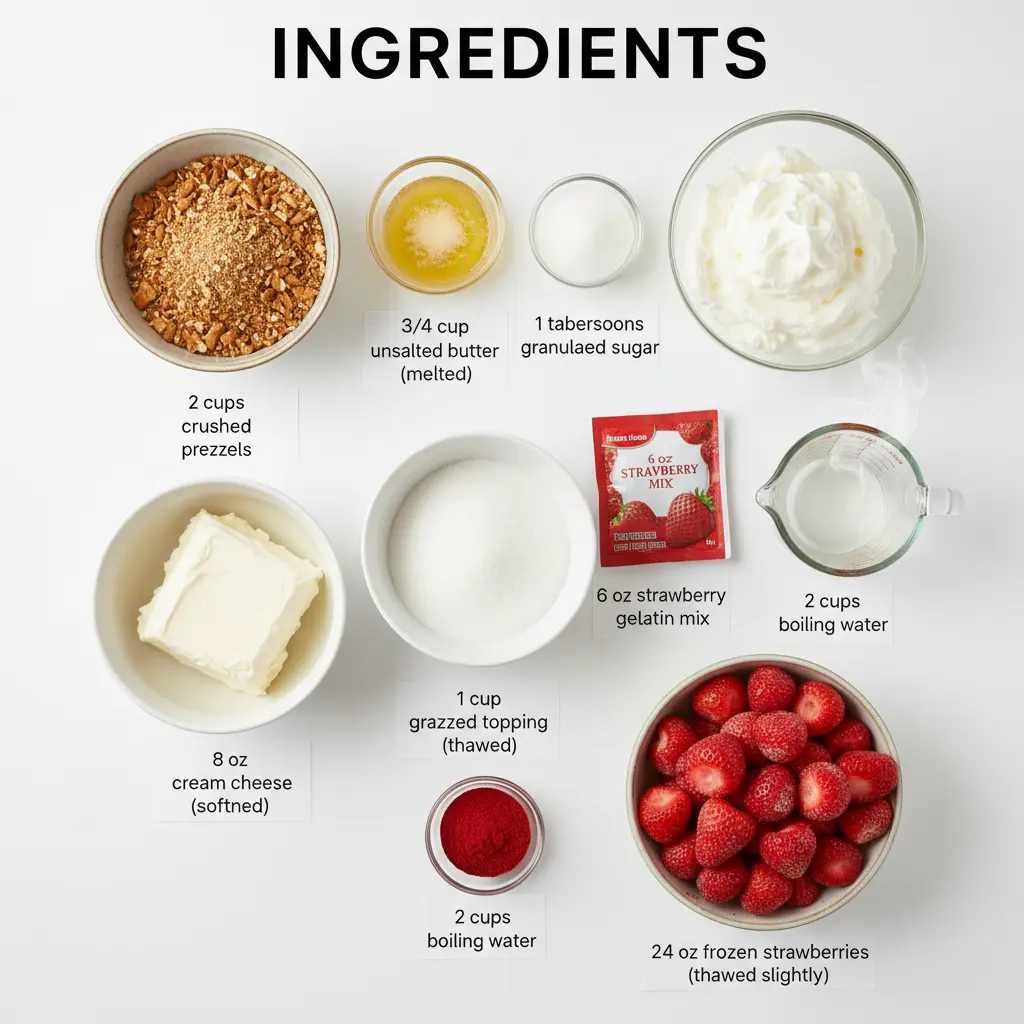 strawberry pretzel salad recipe ingredients